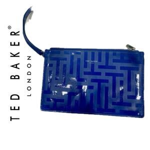 TED BAKER ROYAL BLUE CLUTCH WRISTLET BAG PREPPY CHIC AESTHETIC VERSATILE